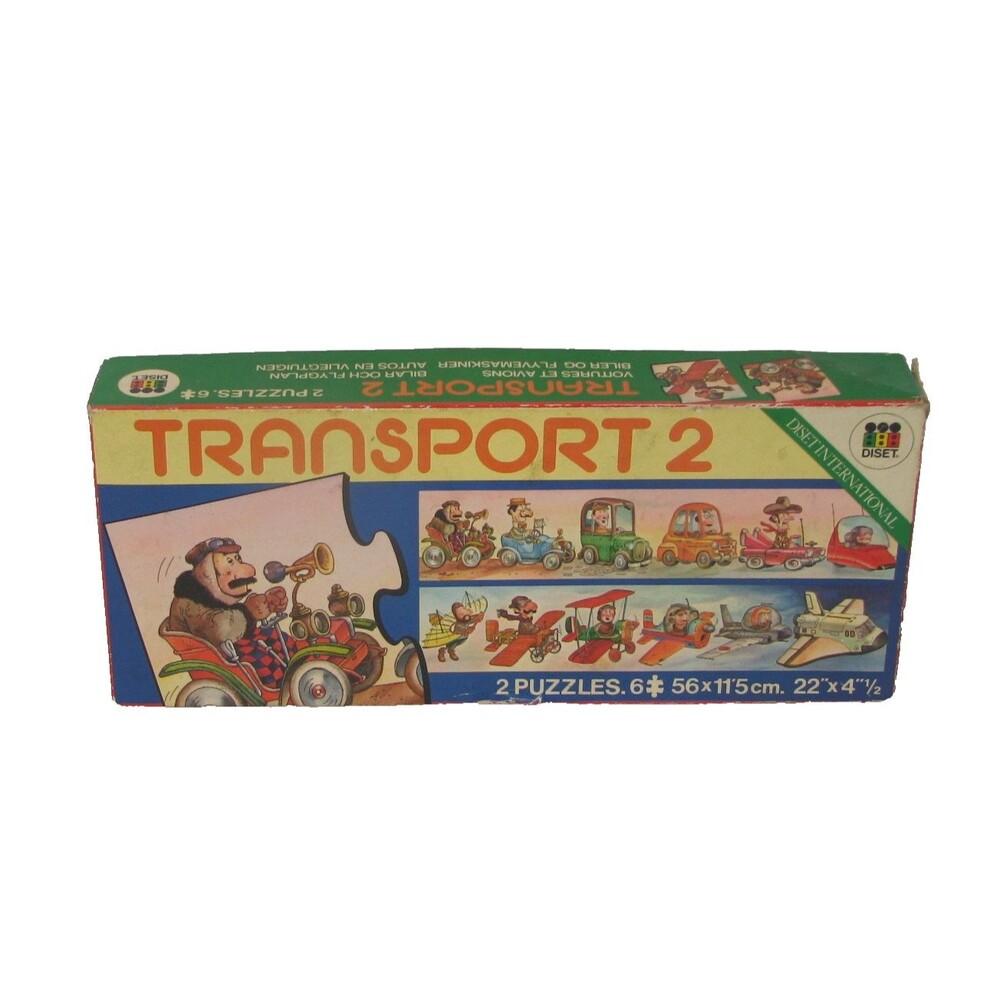 Vintage Diset International Transport 2 Set of 2 Six Piece Puzzles